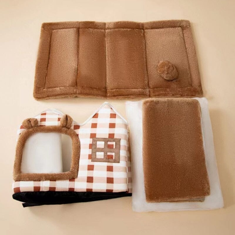 Niche Chien - ComfortableDogHouse™ - Marron Toiture Double