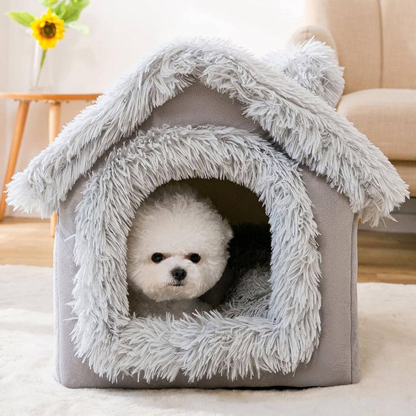 Niche Chien - ComfortableDogHouse™ - Gris Fourrure