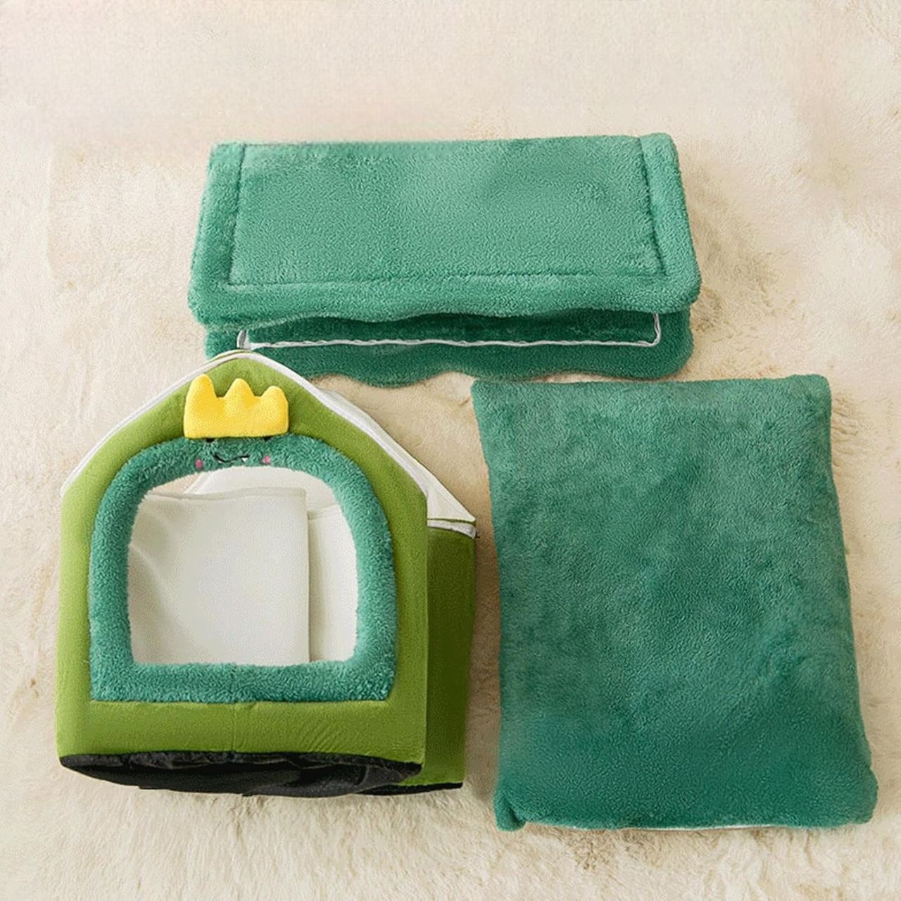 Niche Chien - ComfortableDogHouse™ - Vert Dinosaure