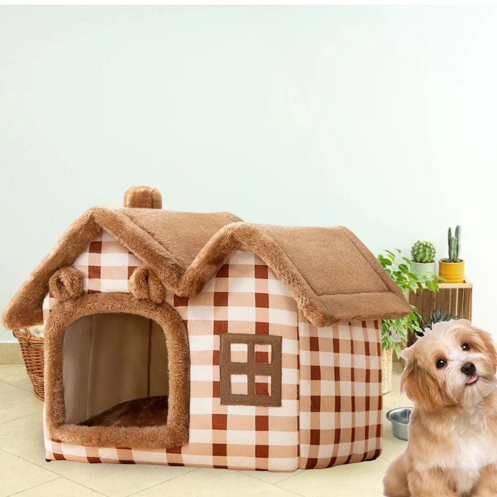 Niche Chien - ComfortableDogHouse™ - Marron Toiture Double