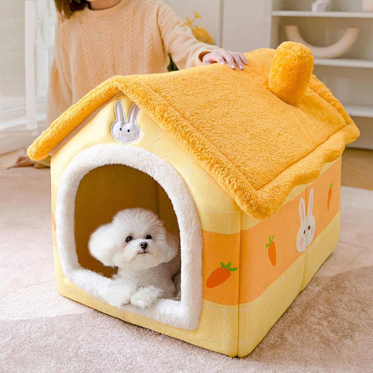 Niche Chien - ComfortableDogHouse™ - Orange Carotte