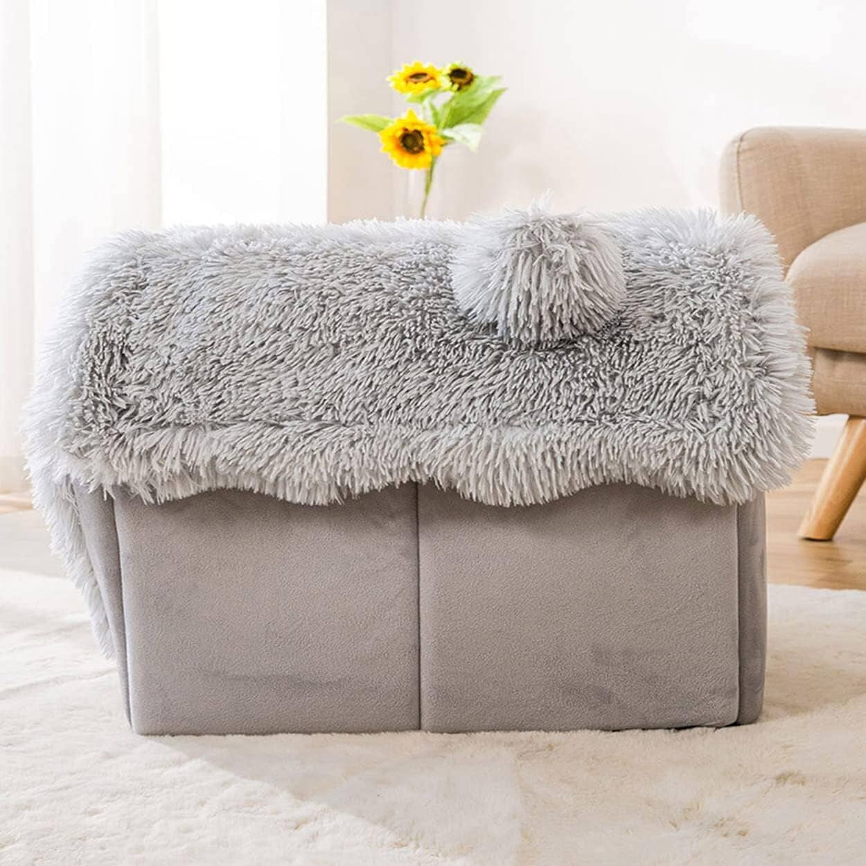 Niche Chien - ComfortableDogHouse™ - Gris Fourrure