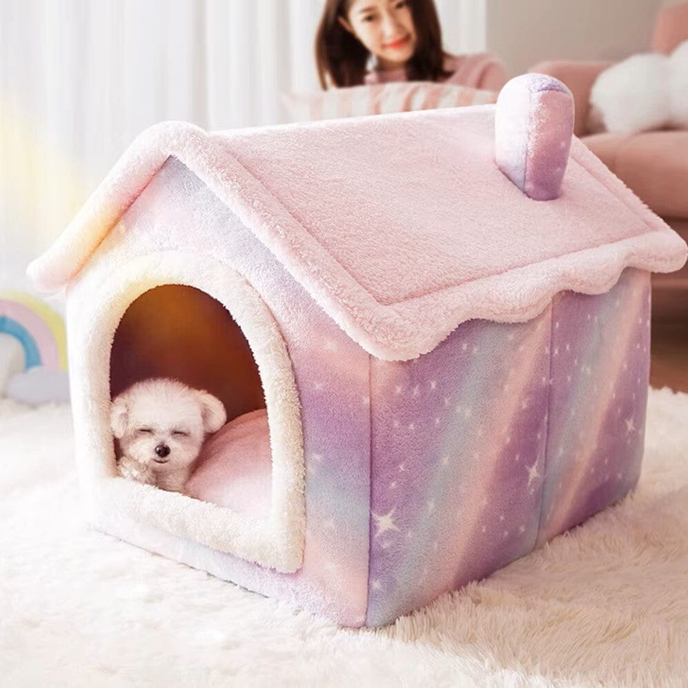 Niche Chien - ComfortableDogHouse™ - Étoile Arc-en-ciel